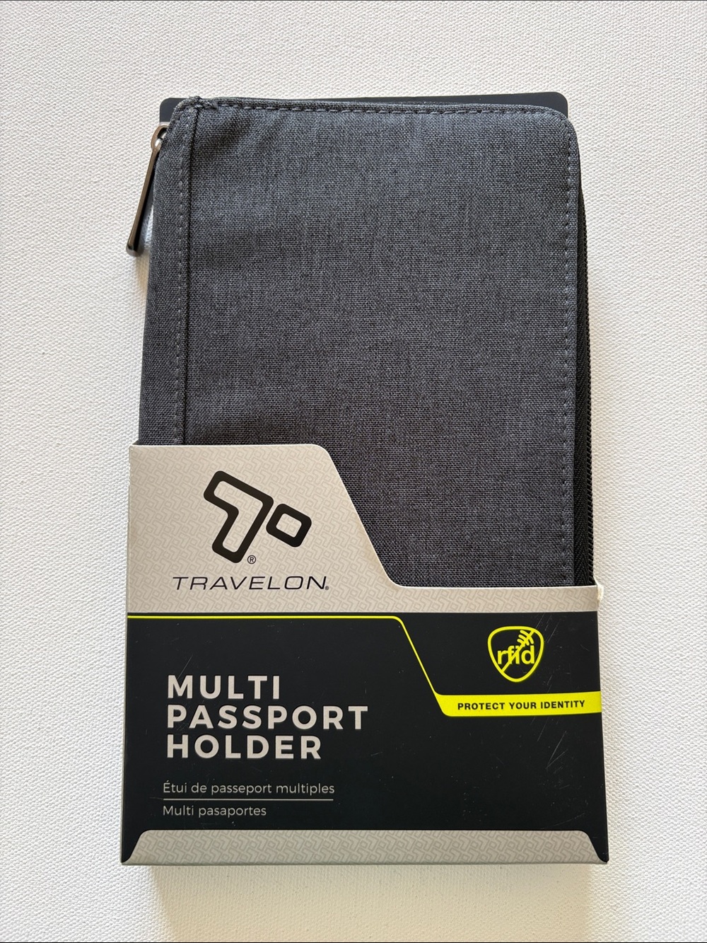 Travelon RFID Blocking Multi-Passport Wallet Holder Slate Grey (83100)